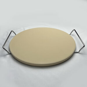 Square baking stone set with serving rack
