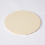 Round Beige Ceramic Pizza Stone With Handles