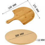 Round 15″ Large Pizza Stone for Oven and Grill with Pizza Peel, Baking Stone for Pizza, Bread,BBQ