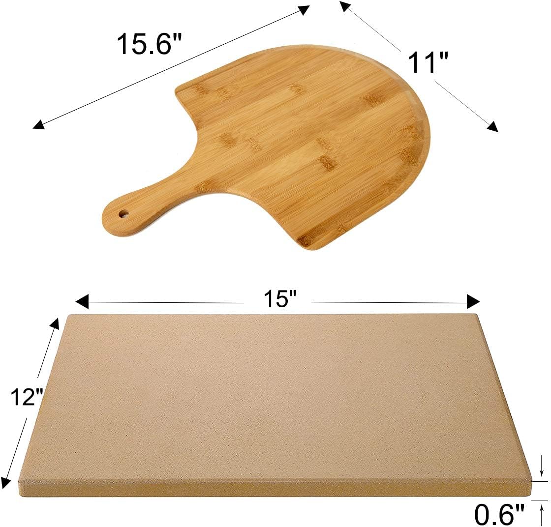 YUEFU Pizza Stone for Oven – High Quality 15-inch Cordierite Baking Stone