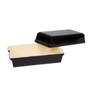 Round baking stone set with serving rack