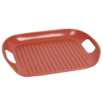 Ceramic Baking Plate，Porcelain Rectangular Grill with Handle