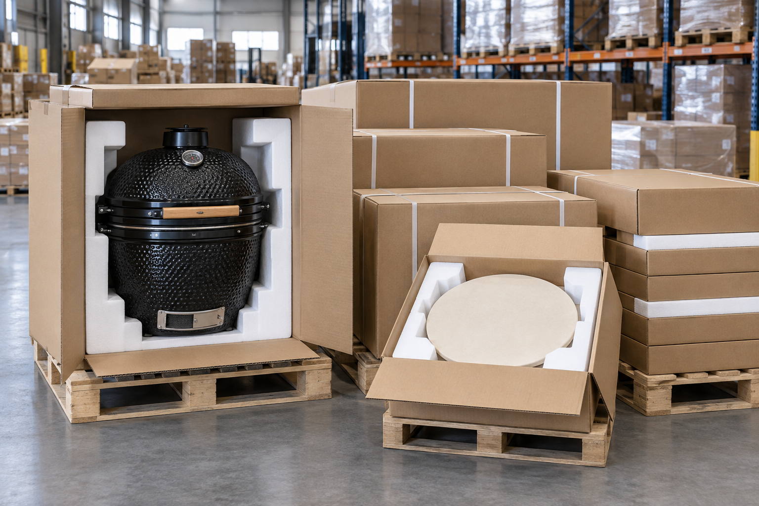 Export packaging for pizza stone wholesale orders